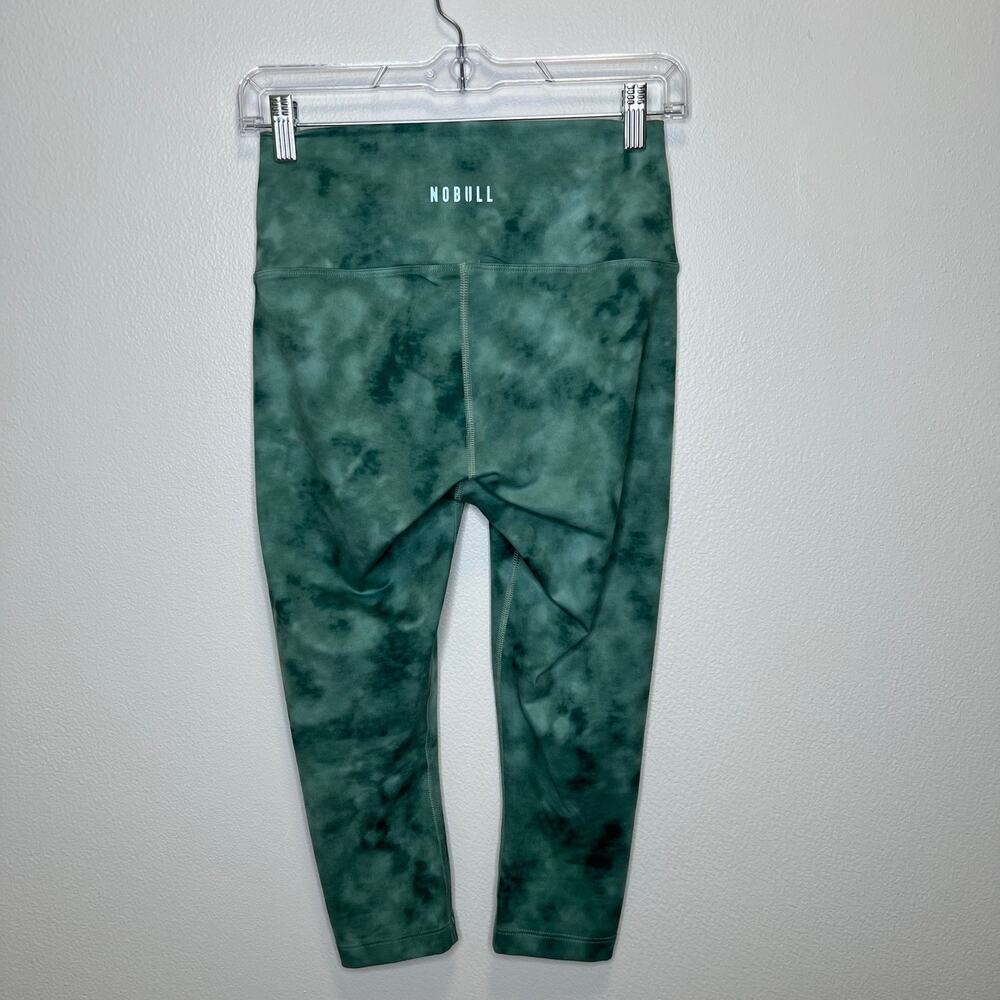 NOBULL Project Women's Green Tie Dye Leggings Pants Gym Athletic Yoga Run Capris